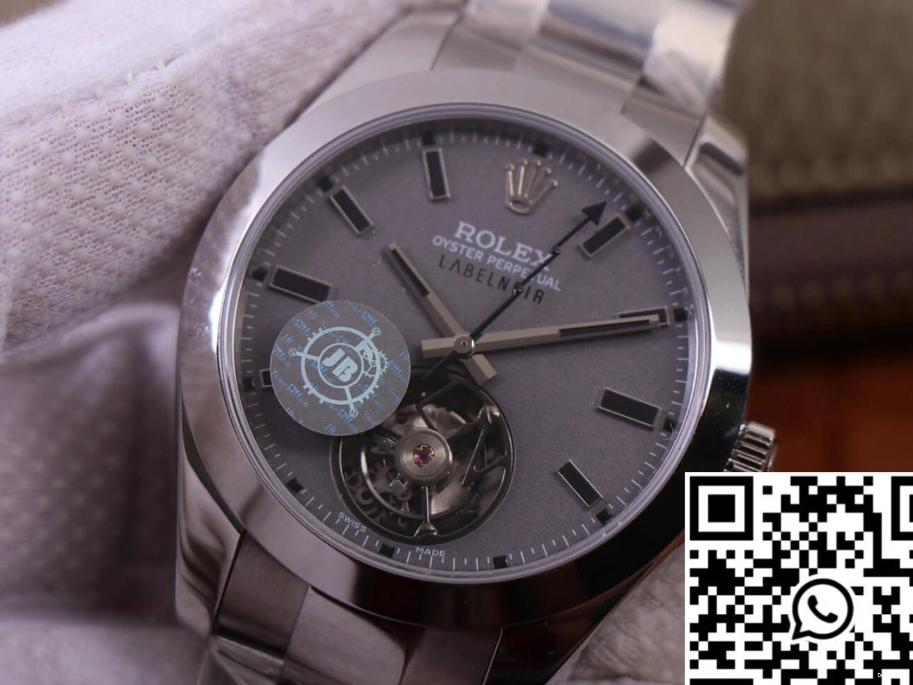 JB watch Label Milgauss Noir 116400 case Replica Factory Design Base LNT01HS-001 Silver Rolex 1126